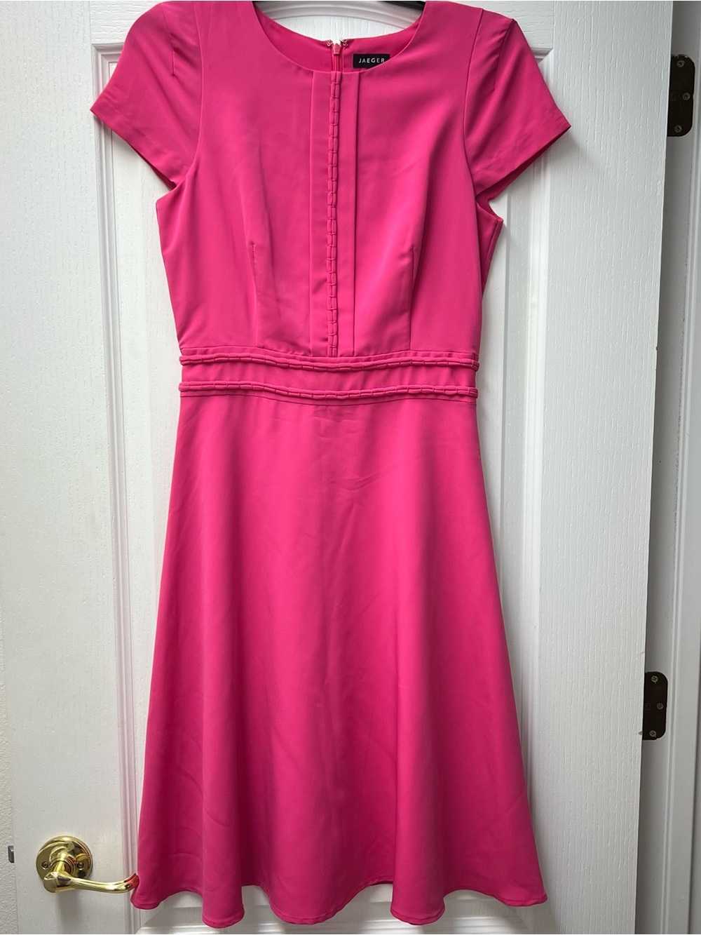 Jaeger Pink Back Zip designed in London Mini Dress Sz 8